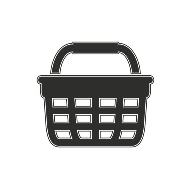 Alışveriş sepeti vektör simgesi.