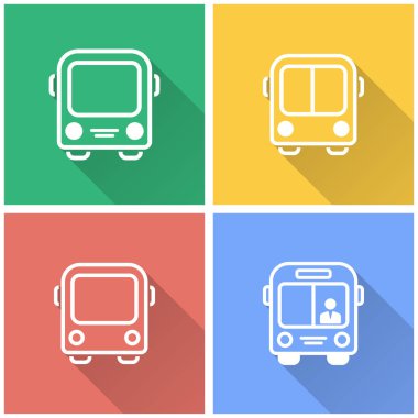 Otobüs - vektör simgesi.