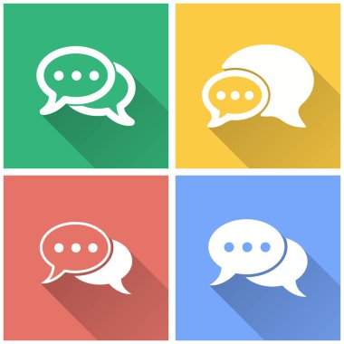Sohbet - vektör simgesi.
