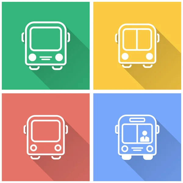 Bus - icono de vector . — Archivo Imágenes Vectoriales