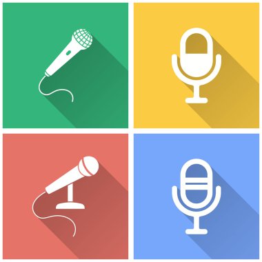 Mikrofon - vektör simgesi.