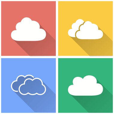 Bulutlar gökyüzü - vektör simgesi.
