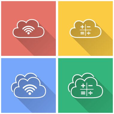 Cloud computing - simge vektör.
