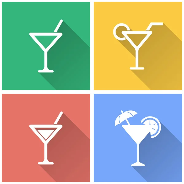 Cocktail - ícone vetorial . — Vetor de Stock