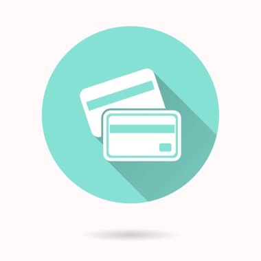 Kredi kartı vektör simgesi.