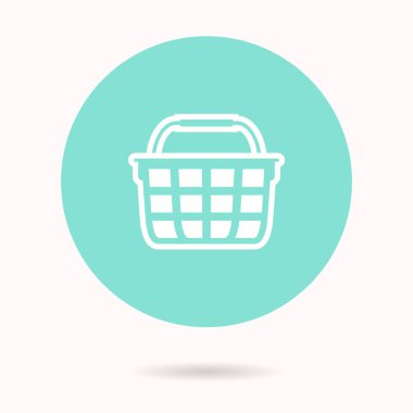 Alışveriş sepeti vektör simgesi.