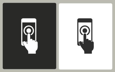 Dijital etkileşim - vektör simgesi.