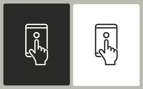 Digitale interactie - vector pictogram. — Stockvector