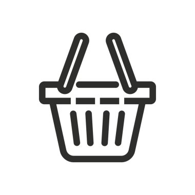 Alışveriş sepeti vektör simgesi.