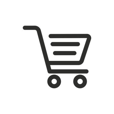 Alışveriş sepeti vektör simgesi.