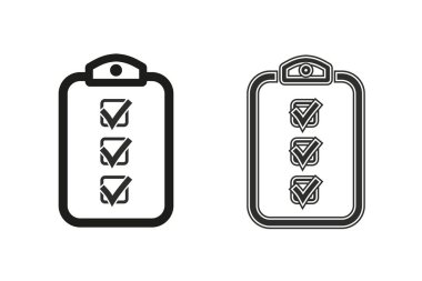 Denetim listesi vektör simgesi.