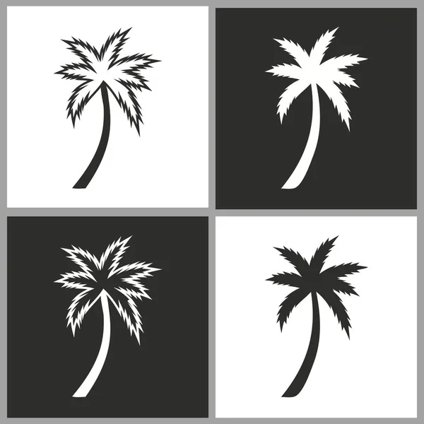 Palmera - icono de vector . — Vector de stock