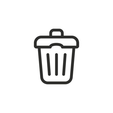 Çöp kutusu vektör simgesi.