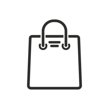 alışveriş poşeti vektör simgesi.