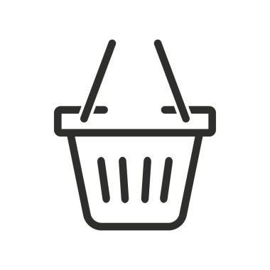 Alışveriş sepeti vektör simgesi.