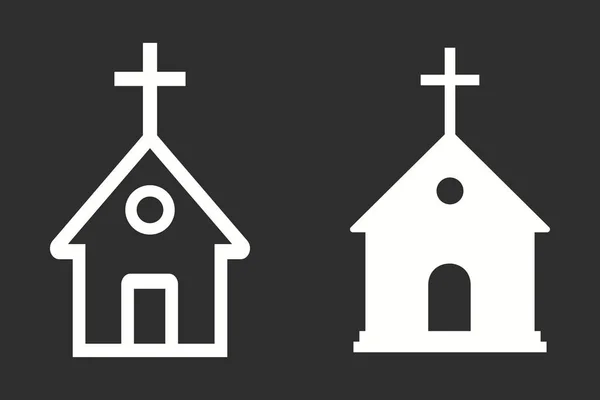 Iglesia - icono de vector . — Vector de stock