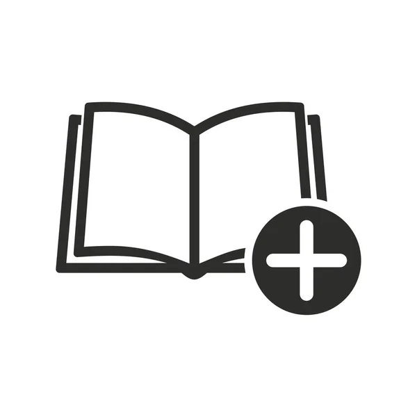 Añadir libro vector icono . — Archivo Imágenes Vectoriales