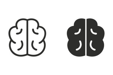 beyin vektör simgesi.