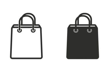 alışveriş poşeti vektör simgesi.