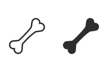 Köpek kemik vektör simgesi.