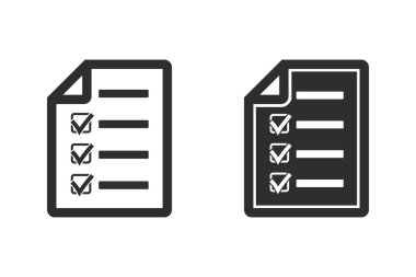 Denetim listesi vektör simgesi.