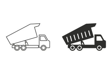 Kamyon Vektörü Simgesi.