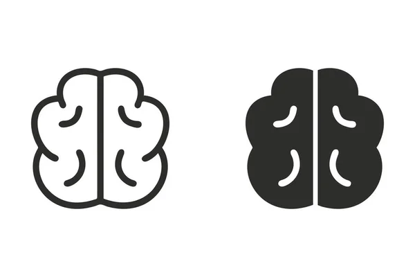 Icono del vector cerebral . — Vector de stock