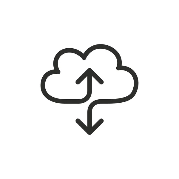 Cloud download vector icon. — Stock Vector