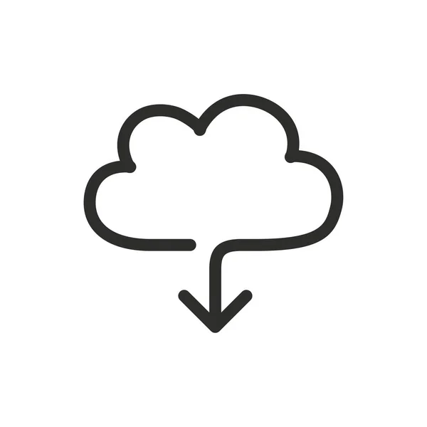 Cloud download vector icon. — Stock Vector