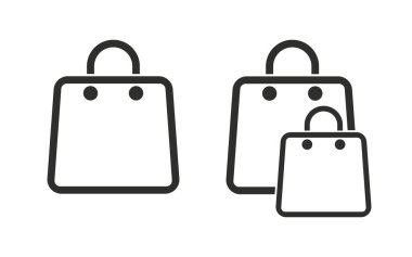 alışveriş poşeti vektör simgesi.