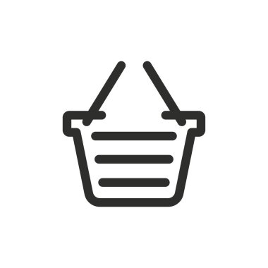 Alışveriş sepeti vektör simgesi.
