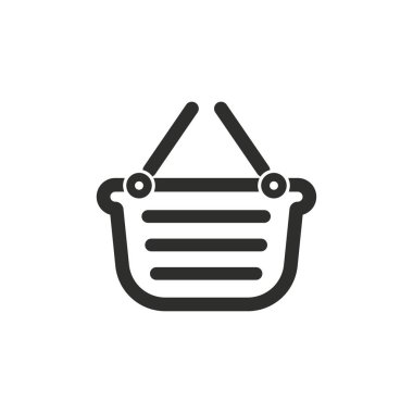 Alışveriş sepeti vektör simgesi.
