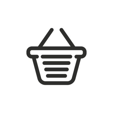 Alışveriş sepeti vektör simgesi.