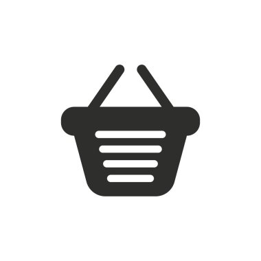 Alışveriş sepeti vektör simgesi.