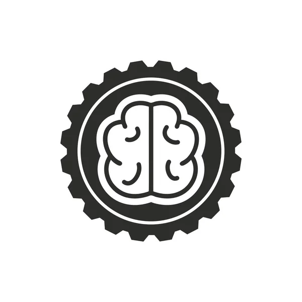 Icono del vector cerebral . — Vector de stock