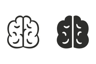 beyin vektör simgesi.