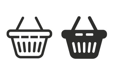 Alışveriş sepeti vektör simgesi.