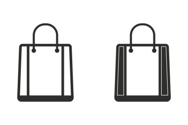alışveriş poşeti vektör simgesi.