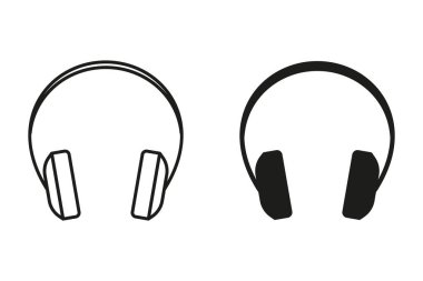 Kulaklık vektör simgesi.