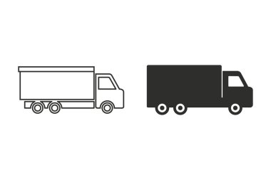 Kamyon Vektörü Simgesi.