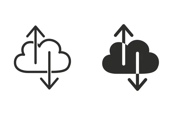 Cloud icône vectorielle de téléchargement. — Image vectorielle