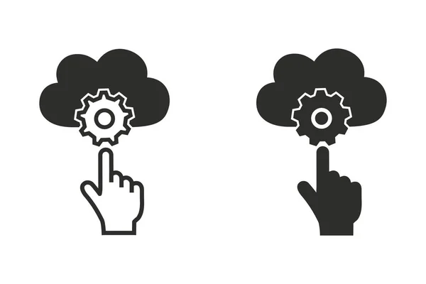 Cloud computing vector pictogram. — Stockvector