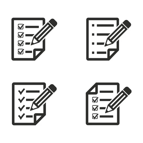Set d'icônes crayon presse-papiers . — Image vectorielle