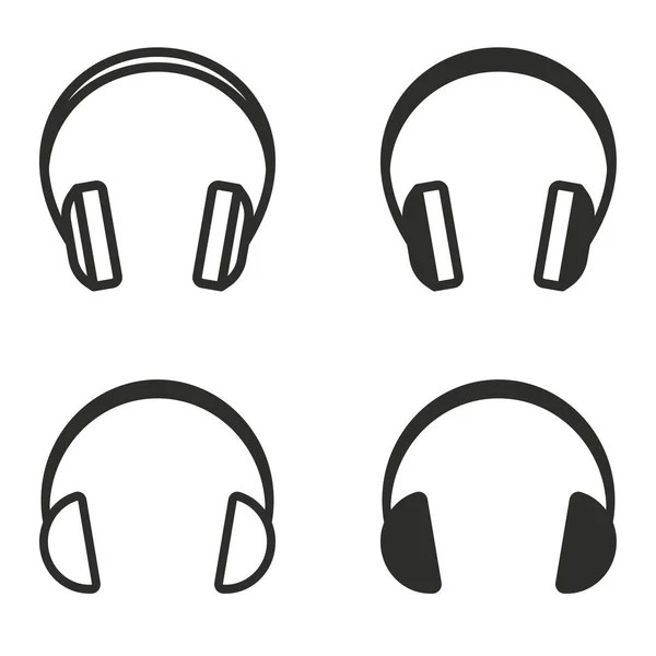 Kopfhörer-Icon-Set. — Stockvektor