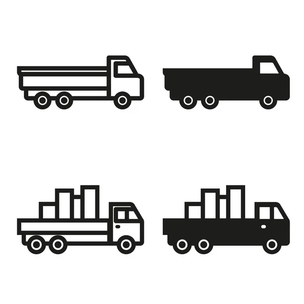 Zestaw ikon ciężarówka. — Wektor stockowy
