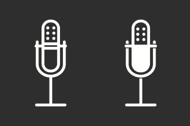 Mikrofon - vektör simgesi.