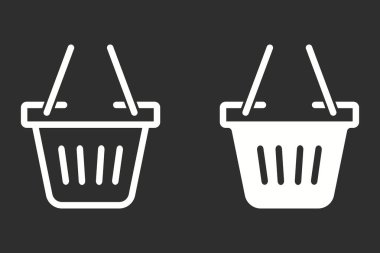 Alışveriş sepeti - vektör simgesi.