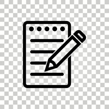 Not defteri vektör simgesi.