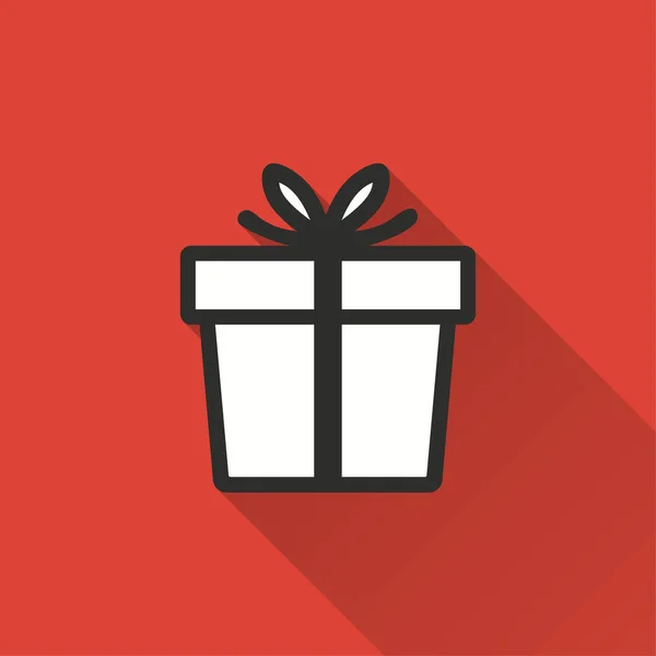 Caja de regalo - Vector icono . — Vector de stock