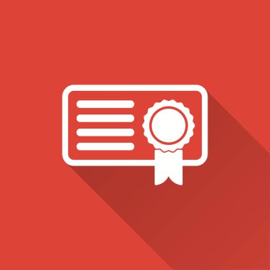 Sertifika - vektör simgesi.